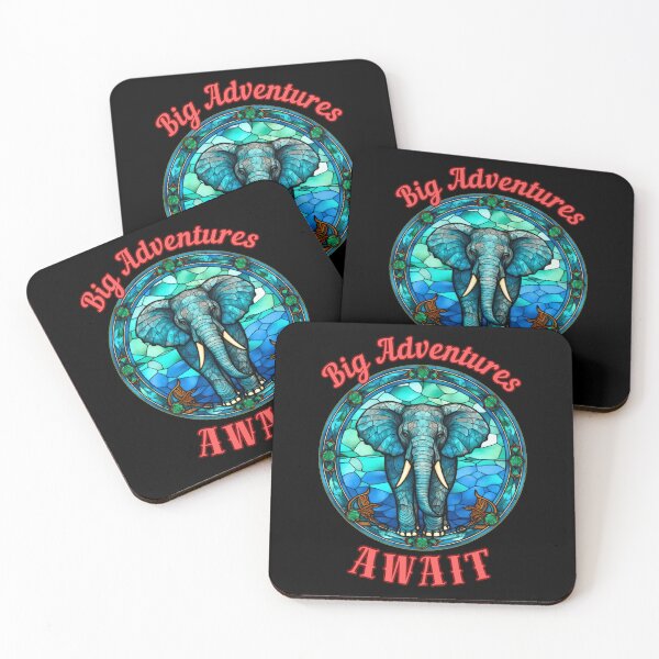 Item preview, Big Adventures Await. happy elephant designed and sold by ElephantVibes.