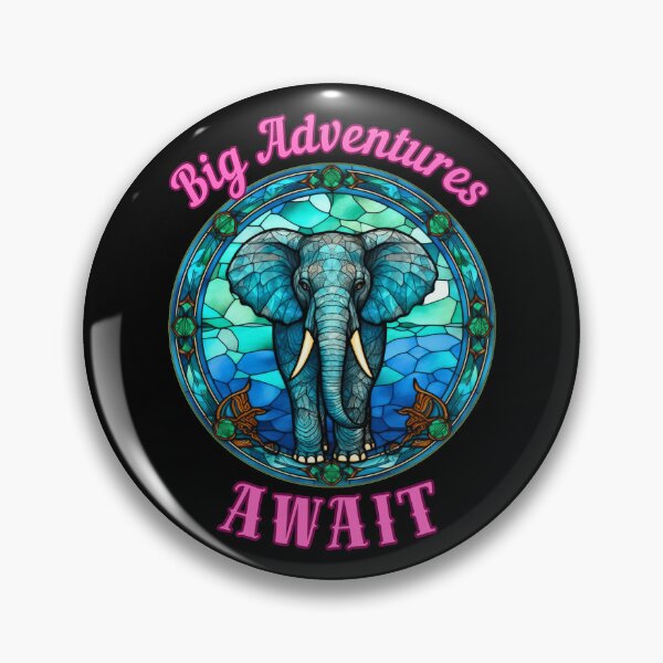 Item preview, Big Adventures Await. elephant saying designed and sold by ElephantVibes.