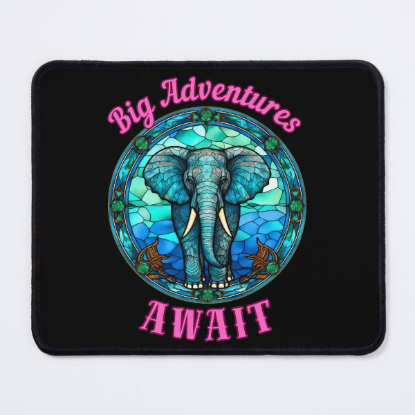 Item preview, Big Adventures Await. elephant saying designed and sold by ElephantVibes.