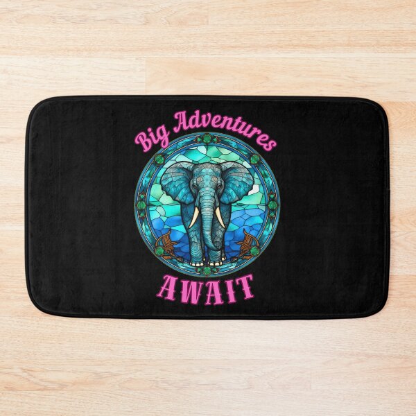 Item preview, Big Adventures Await. elephant saying designed and sold by ElephantVibes.