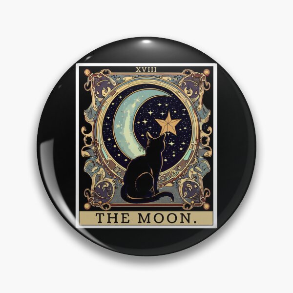 Item preview, The Cresent Moon Tarot Card Vintage Black Cat Women's Men's designed and sold by taaddison50.
