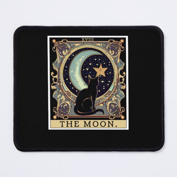 Item preview, The Cresent Moon Tarot Card Vintage Black Cat Women's Men's designed and sold by taaddison50.