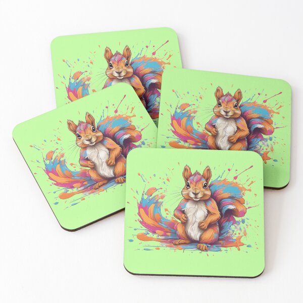 Item preview, Cute Colorful Squirrel designed and sold by TugForkFinds.