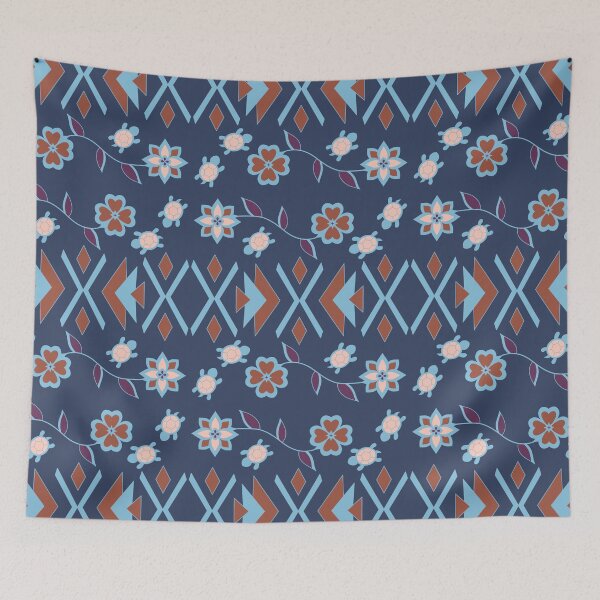 Item preview, Blue Turtle Floral designed and sold by Niibidoon.