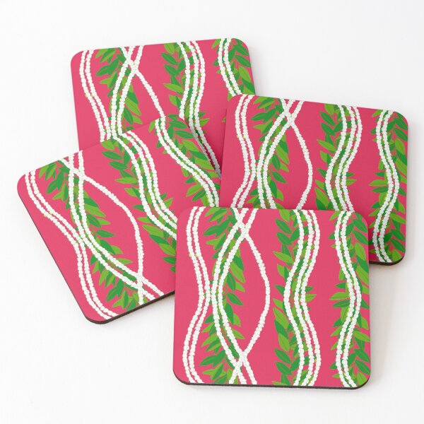 Item preview, Hawaiian Maile and Pikake Lei-on Red designed and sold by Linda Maliuana.