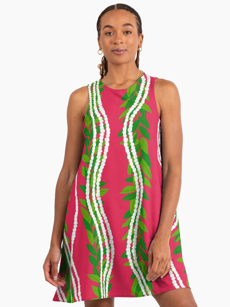 hawaiian print bodycon dress Navy Blue, Hot Pink & White Hawaiian Bodycon Tank Dress main image 1