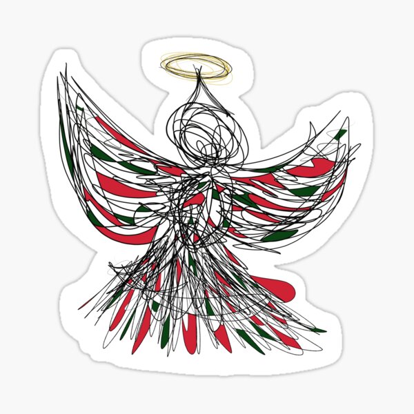 Christmas angel sticker version Sticker