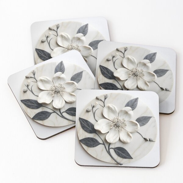 Item preview, Etched marble flower print designed and sold by dcrc.