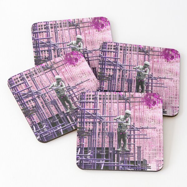 Item preview, Construction worker in a cotton candy maze  designed and sold by saltyprawn.