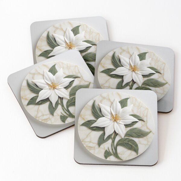 Item preview, etched marble flower print designed and sold by dcrc.