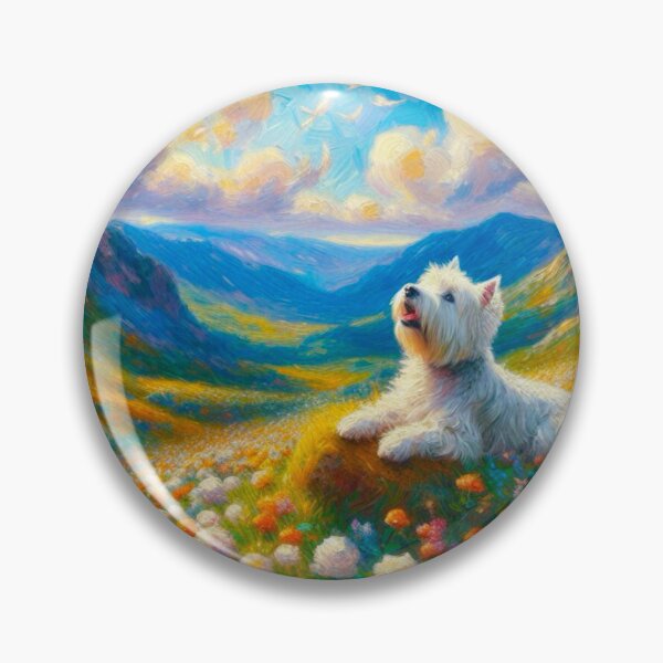 Item preview, Beautiful Westie in a Valley - West Highland Terrier designed and sold by Star-Fragment.