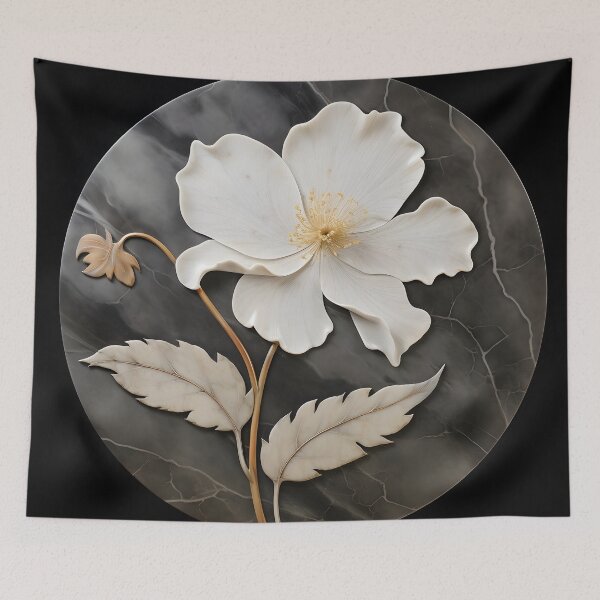 Item preview, etched marble flower print designed and sold by dcrc.