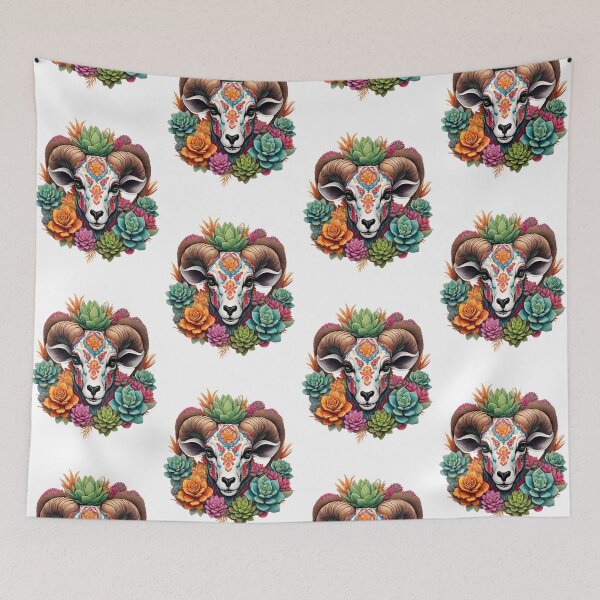 Item preview, Sugar Skull Succulent Ram designed and sold by SweetsAndSavary.