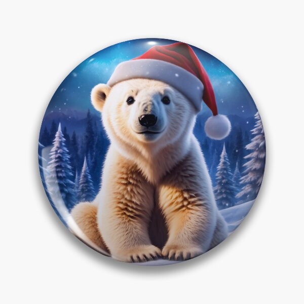 Item preview, A Polar Bear in a Snow Covered Forest designed and sold by Lava Tigers Art.