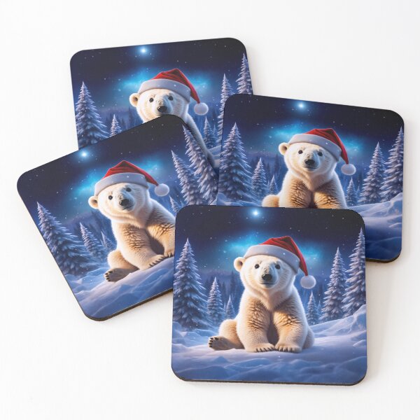 Item preview, A Polar Bear in a Snow Covered Forest designed and sold by Lava Tigers Art.