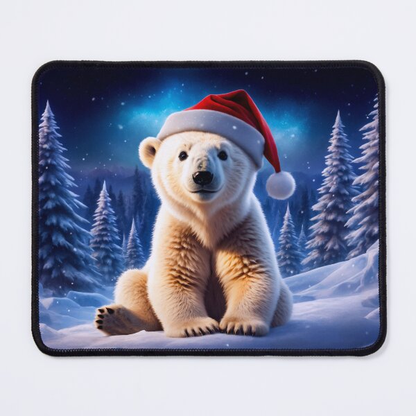Item preview, A Polar Bear in a Snow Covered Forest designed and sold by Lava Tigers Art.