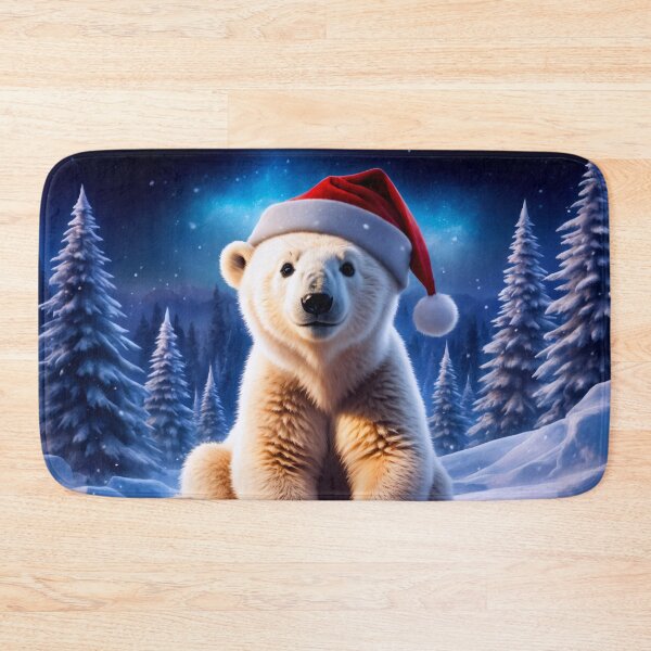 Item preview, A Polar Bear in a Snow Covered Forest designed and sold by Lava Tigers Art.