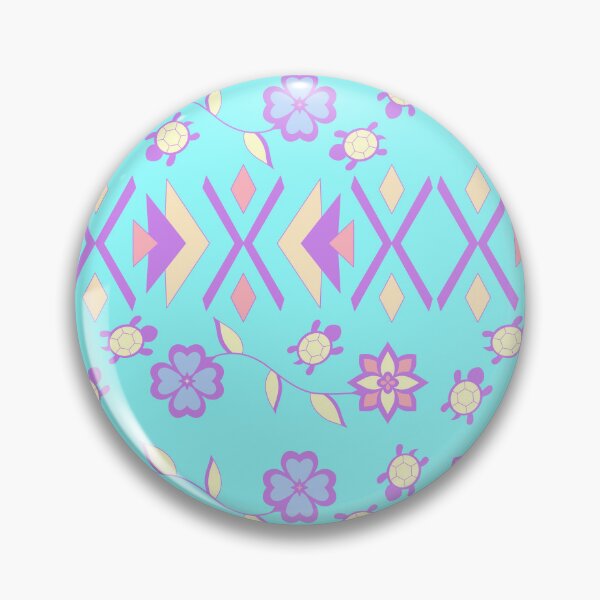 Artikelvorschau, Blaue Pastellschildkröte mit Blumenmuster entworfen und verkauft von Niibidoon.