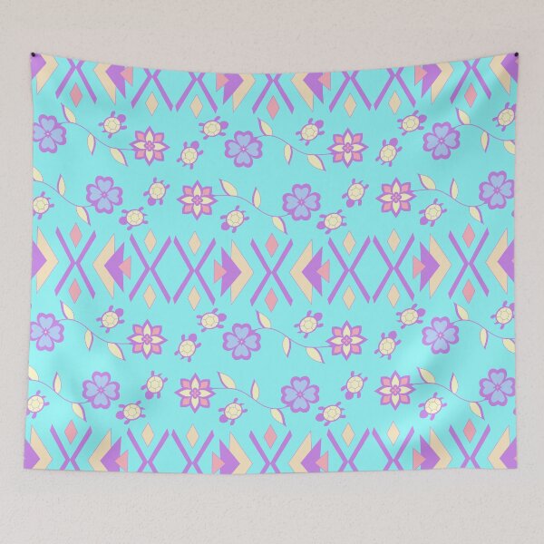Item preview, Blue Pastel Turtle Floral designed and sold by Niibidoon.