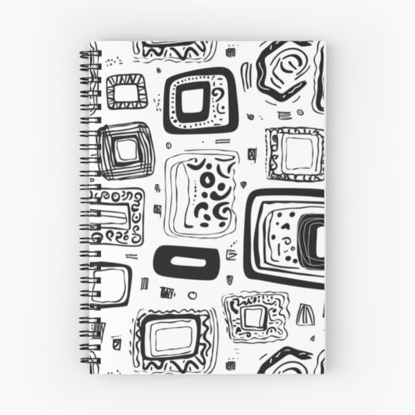 Item preview, Abstract Squares and Boxes Black and White  designed and sold by zanydoodles.