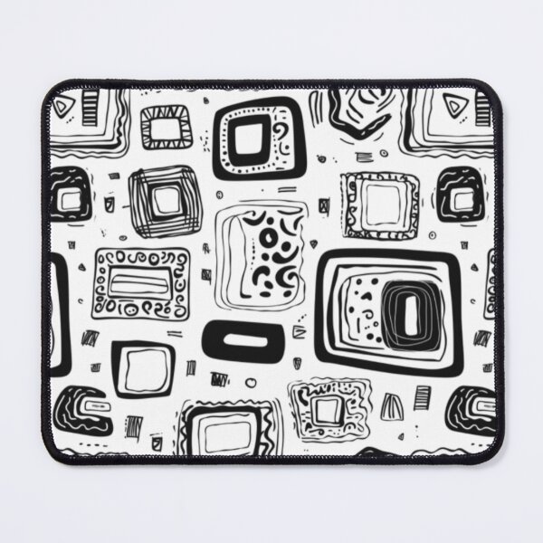 Item preview, Abstract Squares and Boxes Black and White designed and sold by zanydoodles.