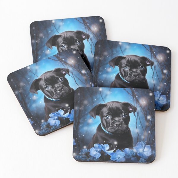 Item preview, Enchanted Black Staffy designed and sold by Nocturne  Paws.