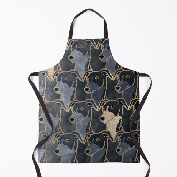 Item preview, Greyhound soft blue gradient with gold accents pattern designed and sold by Iluvmygreyhound.