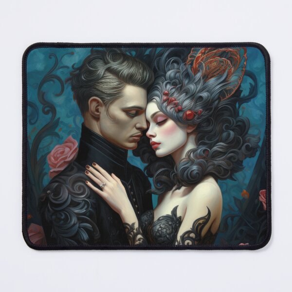 Item preview, Mysterious gothic couple - greeting card | Valentines, Anniversary, Romance, Love designed and sold by OddCorro.