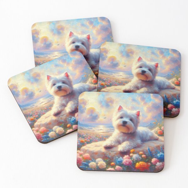 Item preview, Cuadro floral de Westie: West Highland Terrier designed and sold by Star-Fragment.