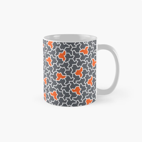 Item preview, ORANGE, GREY & WHITE – einstein tile pattern designed and sold by BrownWoodRobot.