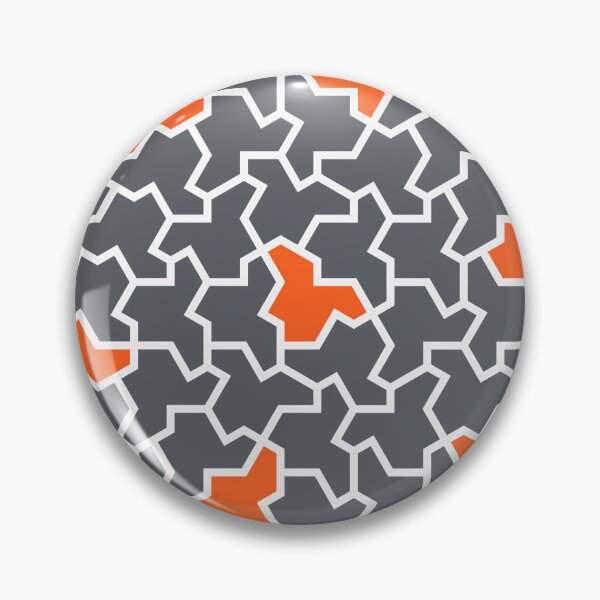 Item preview, ORANGE, GREY & WHITE – einstein tile pattern designed and sold by BrownWoodRobot.