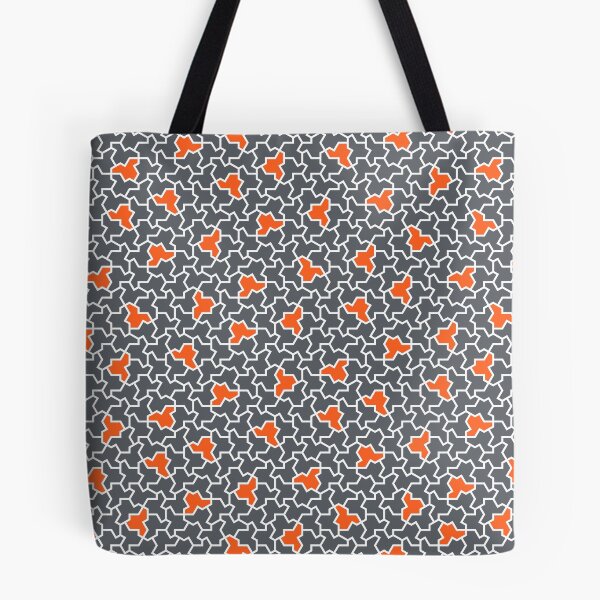 Item preview, ORANGE, GREY & WHITE – einstein tile pattern designed and sold by BrownWoodRobot.