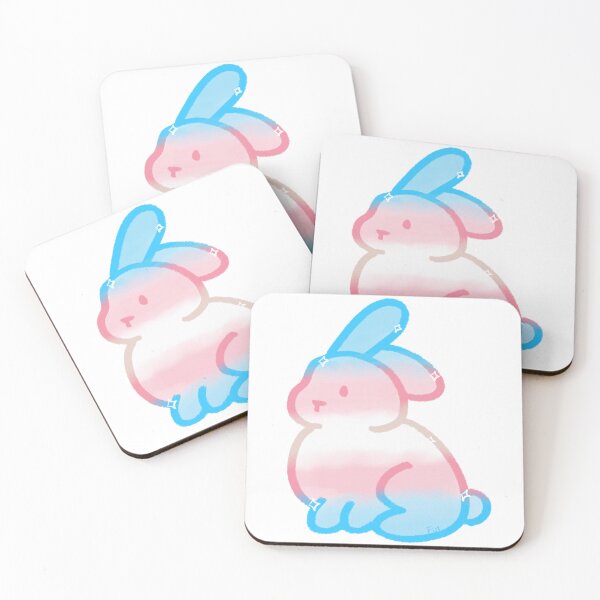 Item preview, Transgender Flag Bunny designed and sold by Fin-Art-.