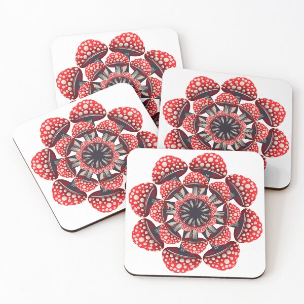 Item preview, Red Mushroom Mandala with Polka Dots designed and sold by DaveDanchuk.