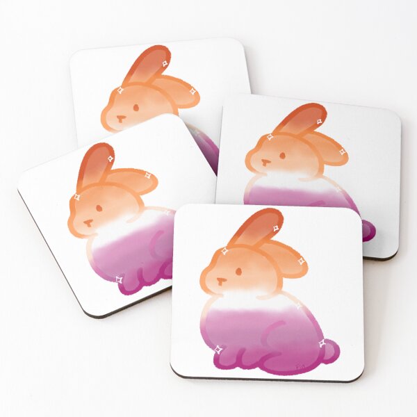 Item preview, Lesbian Flag Bunny designed and sold by Fin-Art-.