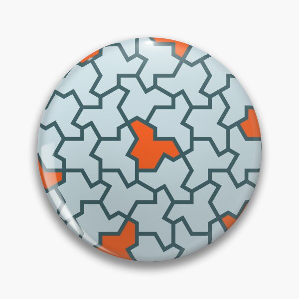 Item preview, ORANGE & BLUE-GREY – einstein tile pattern designed and sold by BrownWoodRobot.