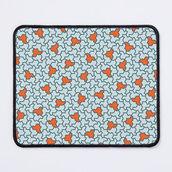 Item preview, ORANGE & BLUE-GREY – einstein tile pattern designed and sold by BrownWoodRobot.