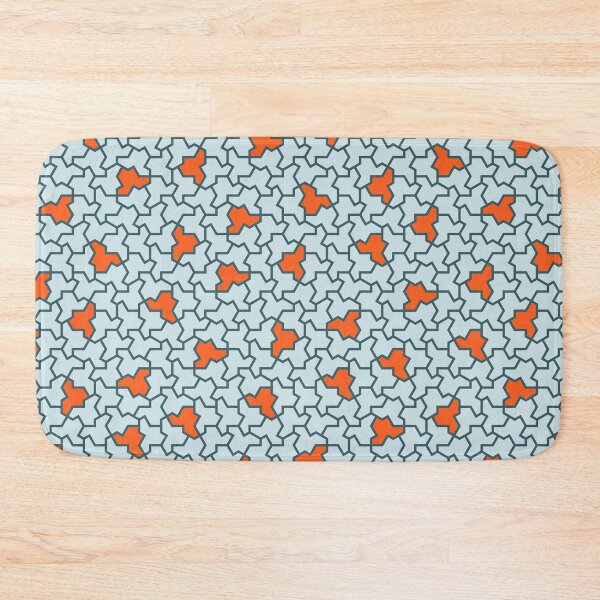 Item preview, ORANGE & BLUE-GREY – einstein tile pattern designed and sold by BrownWoodRobot.