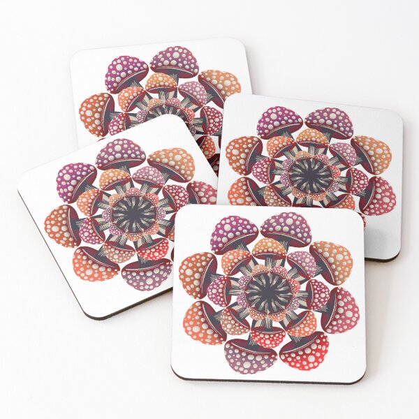 Item preview, Reddish colored Mushroom Mandala with Polka Dots designed and sold by DaveDanchuk.