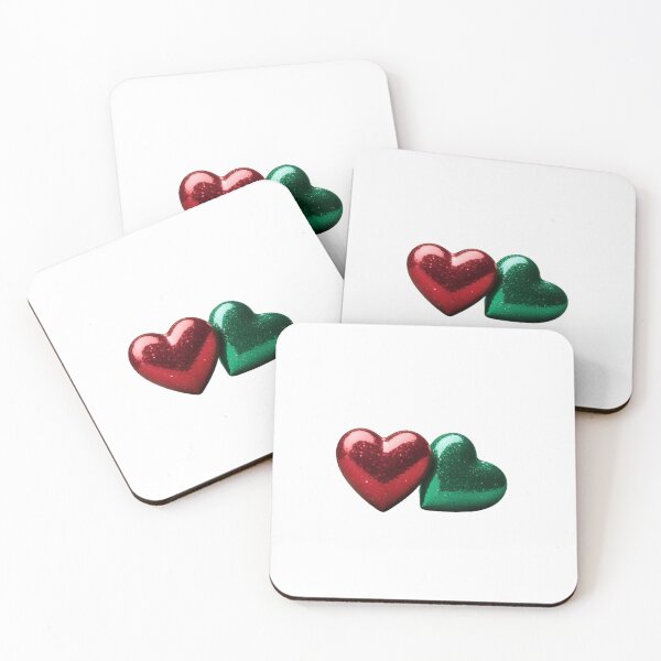 Item preview, Glittery red and green heart for Christmas designed and sold by Bela Mehta.