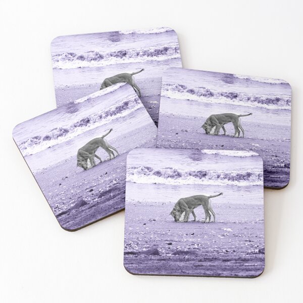 Item preview, Dogs at purple beach designed and sold by saltyprawn.
