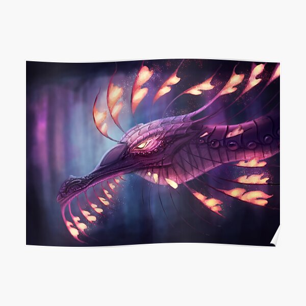 Purple Cave Dragon Poster
