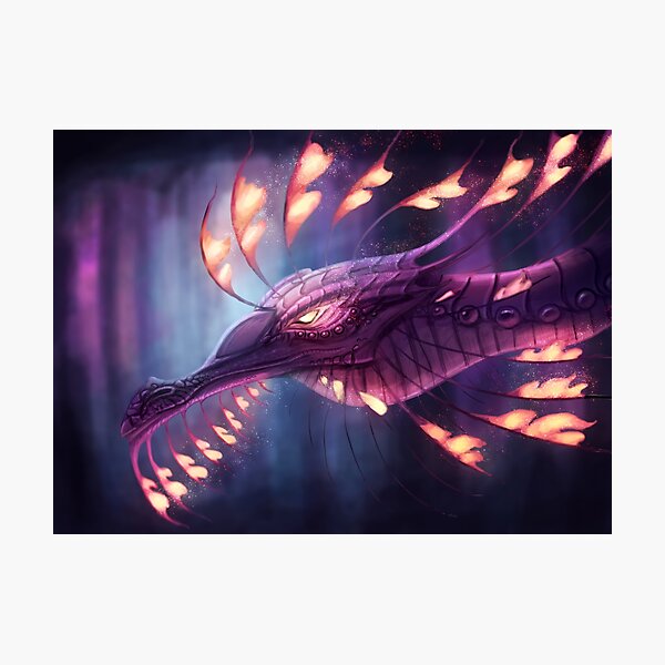 Purple Cave Dragon Photographic Print
