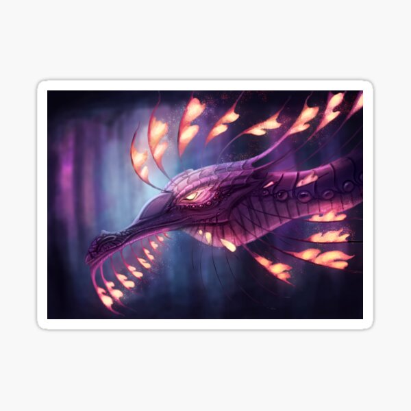 Purple Cave Dragon Sticker