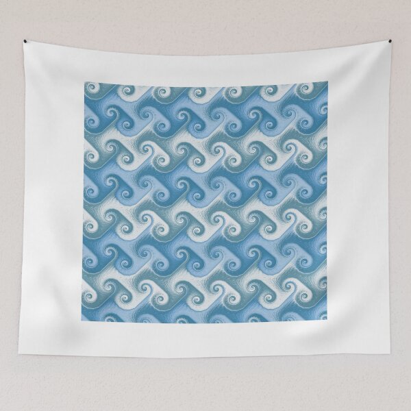 Item preview, Abstract Japanese wave illustration designed and sold by DavidMay.