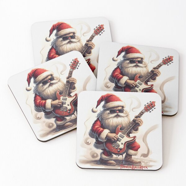 Item preview, Santa's Rockstar Christmas Guitar Solo designed and sold by inkArtistryfine.