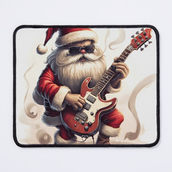 Item preview, Santa's Rockstar Christmas Guitar Solo designed and sold by inkArtistryfine.