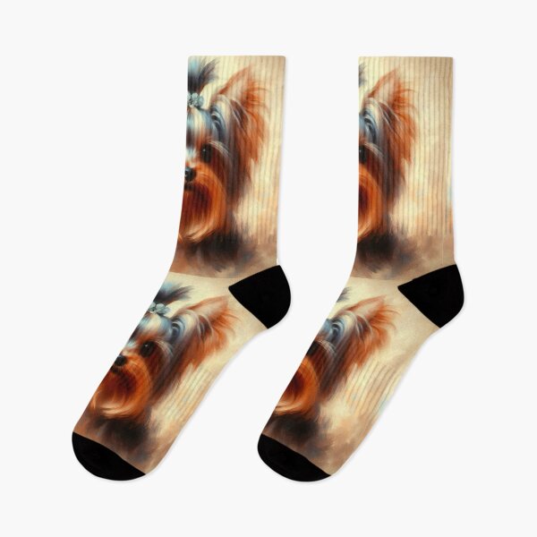 Item preview, Yorkie Oil Painting - Yorkshire Terrier Art designed and sold by Star-Fragment.