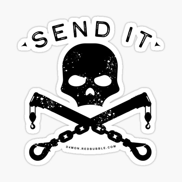 Item preview, Send It Rigger Ironworker Crane Skull designed and sold by D4mon.
