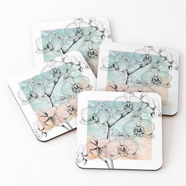 Item preview, Orchid Flowers on Color Splash designed and sold by jmggraphics.